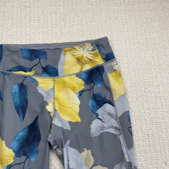 Calia by Carrie Underwood Energize Legging Sz L Blue/yellow Floral AOP Yoga Run - Picture 3 of 15